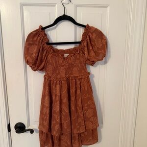 Altar'd State Brown Floral Kids Dress